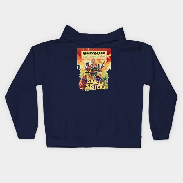 Savage Sisters Kids Hoodie by Pop Culture Entertainment